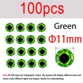 100pcs green 11mm