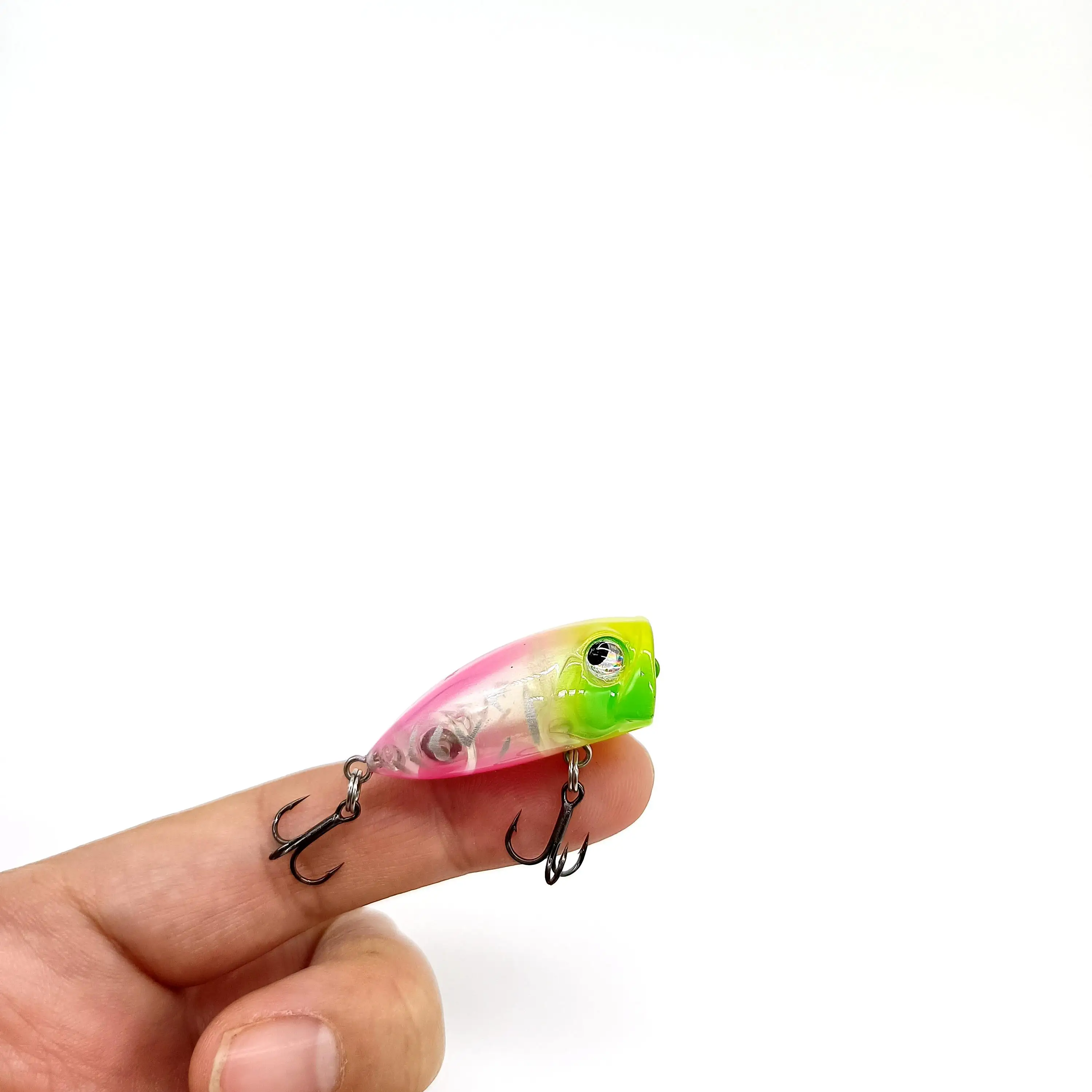 DUODUOYU-Mini señuelo de pesca Popper, 1 piezas, 35mm, 3,7g, sistema de superficie de agua, Micro cebo de pez, señuelo de flujo, aparejos de pesca flotantes - imagen 2