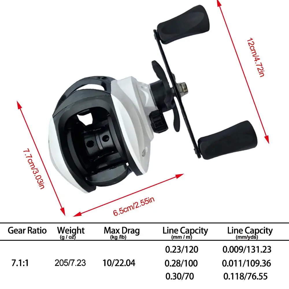 Long-distance Casting Fishing Reel Magnetic Brake High-speed Gear Ratio 7.2:1 Saltwater Jigging Wheel Max Drag 8KG for Carp Bass - imagen 3