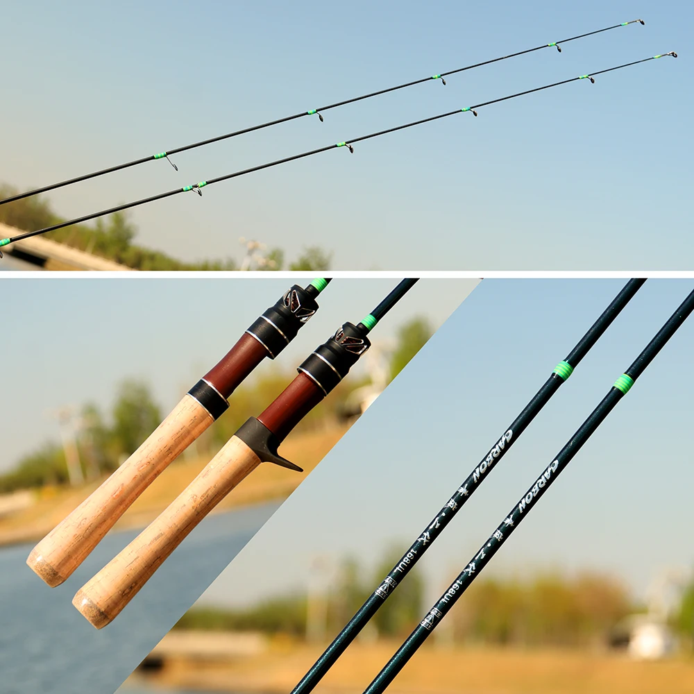 Caña de pescar portátil de 1,68 y 1,8 m, caña de carbono de larga distancia, caña de pescar giratoria ligera para Jigging para peces en miniatura - imagen 5