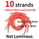 10 strands red