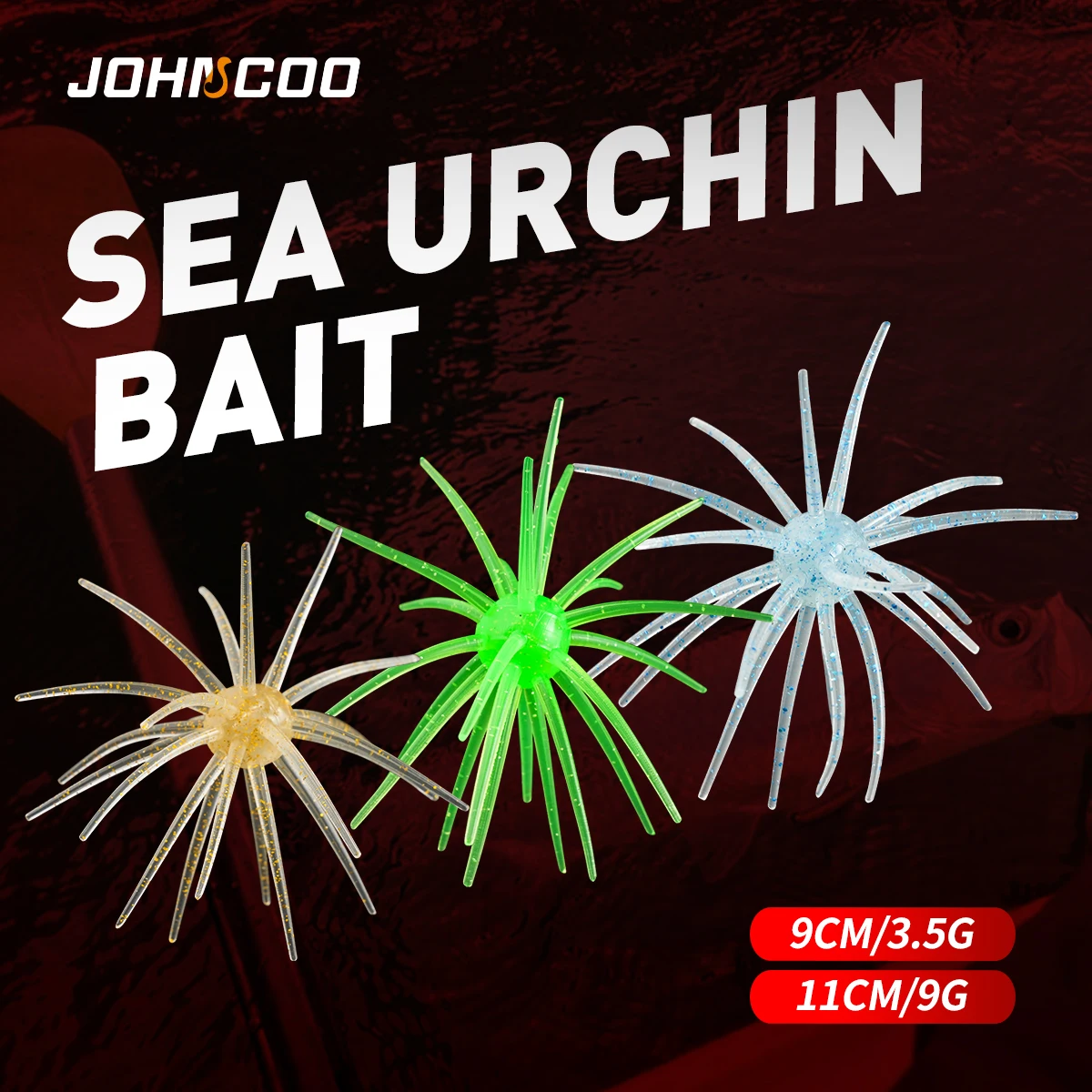 Cebo de vinilo TPE con forma de erizo de mar para lucio y lubina - imagen 4