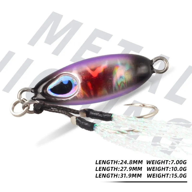 Magic Works Micro Jig Fishing 7g 10g 15g señuelo de Metal plantillas de paso lento pesca en el mar Lucio Wobbler lubina pequeño perca cebo Artificial - imagen 3
