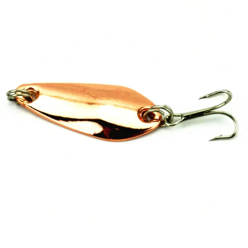 Señuelo de pesca Wobblers con cuchara de Metal, 3,5 cm, 4g, anzuelo triple, lentejuelas, aparejos de pesca con ruido, Spinner, Kit de mezcla de 4 colores, 4 Uds. - imagen 4