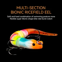 WALK FISH Anguila artificial articulada – Cola blanda para mar