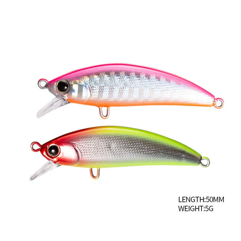 Señuelo de pesca de pececillo que se hunde, 50mm, 5g, cebos duros artificiales para trucha, Jerkbait, aparejos de corriente de fundición larga, 1 Uds. - imagen 4