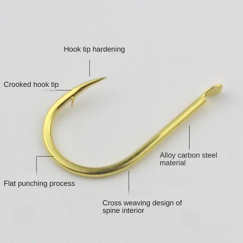 Anzuelo Karpik dorado twist shank con púas para carpa - imagen 2