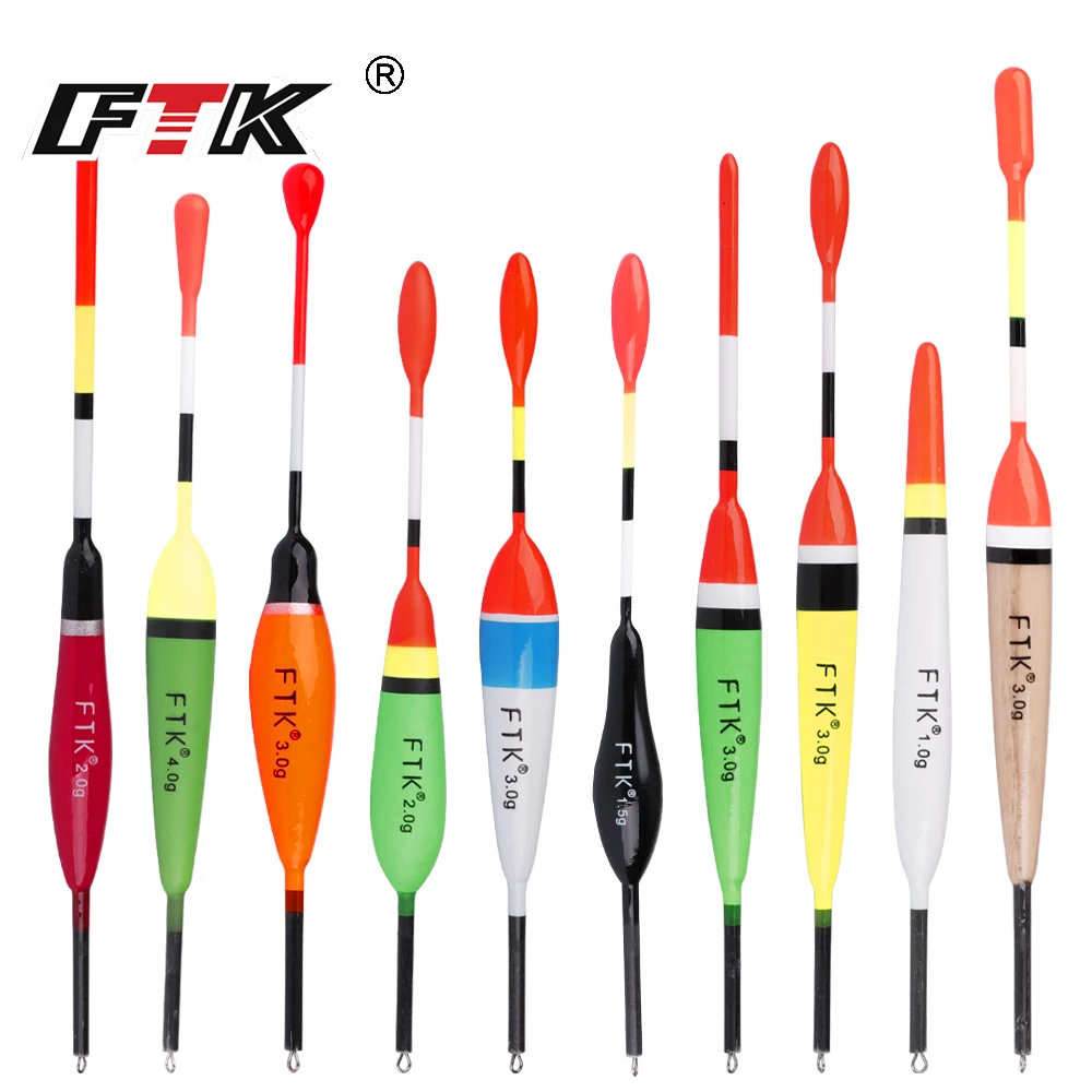 FTK Flotadores de pesca Bobber – Boyas multicolor varios tamaños