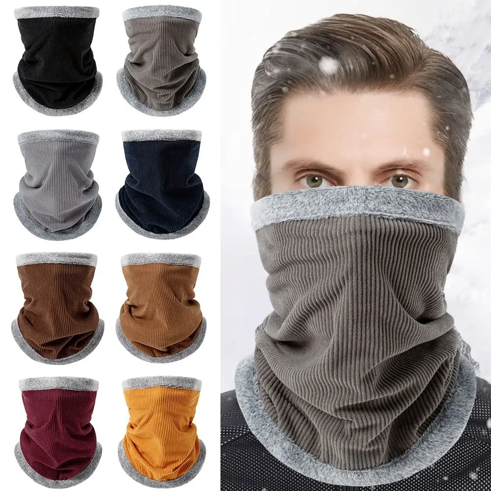 Bufanda con cordón a prueba de viento, cubierta de cuello de punto multifuncional gruesa, calentador de cuello de felpa para exteriores, nuevo - imagen 5