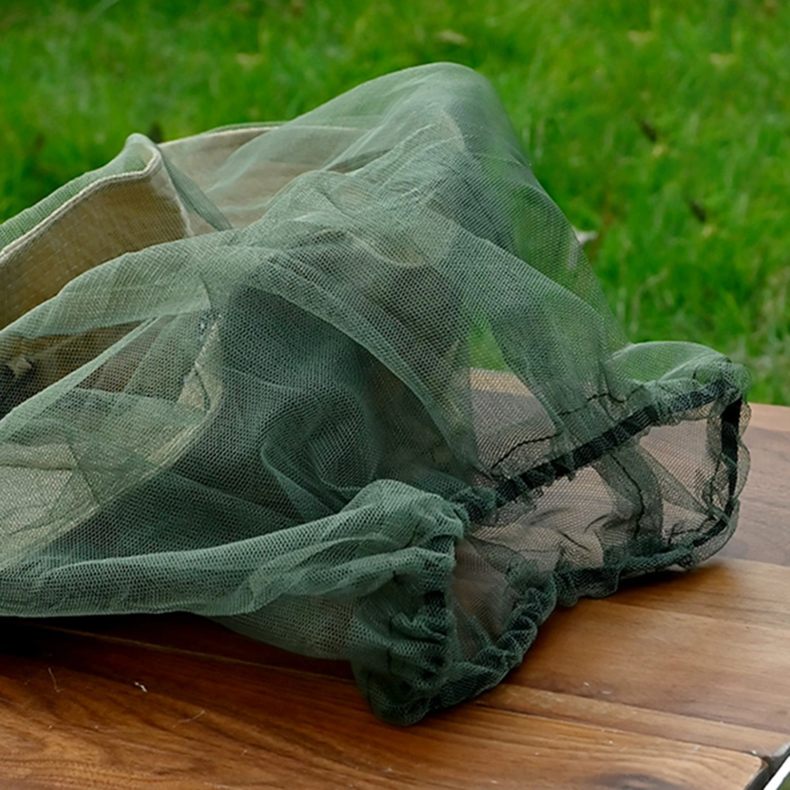 Gorros de pesca al aire libre, gorro de malla portátil ultraligero para pesca, Camping, senderismo, verano, transpirable, a prueba de mosquitos, diadema de malla - imagen 5