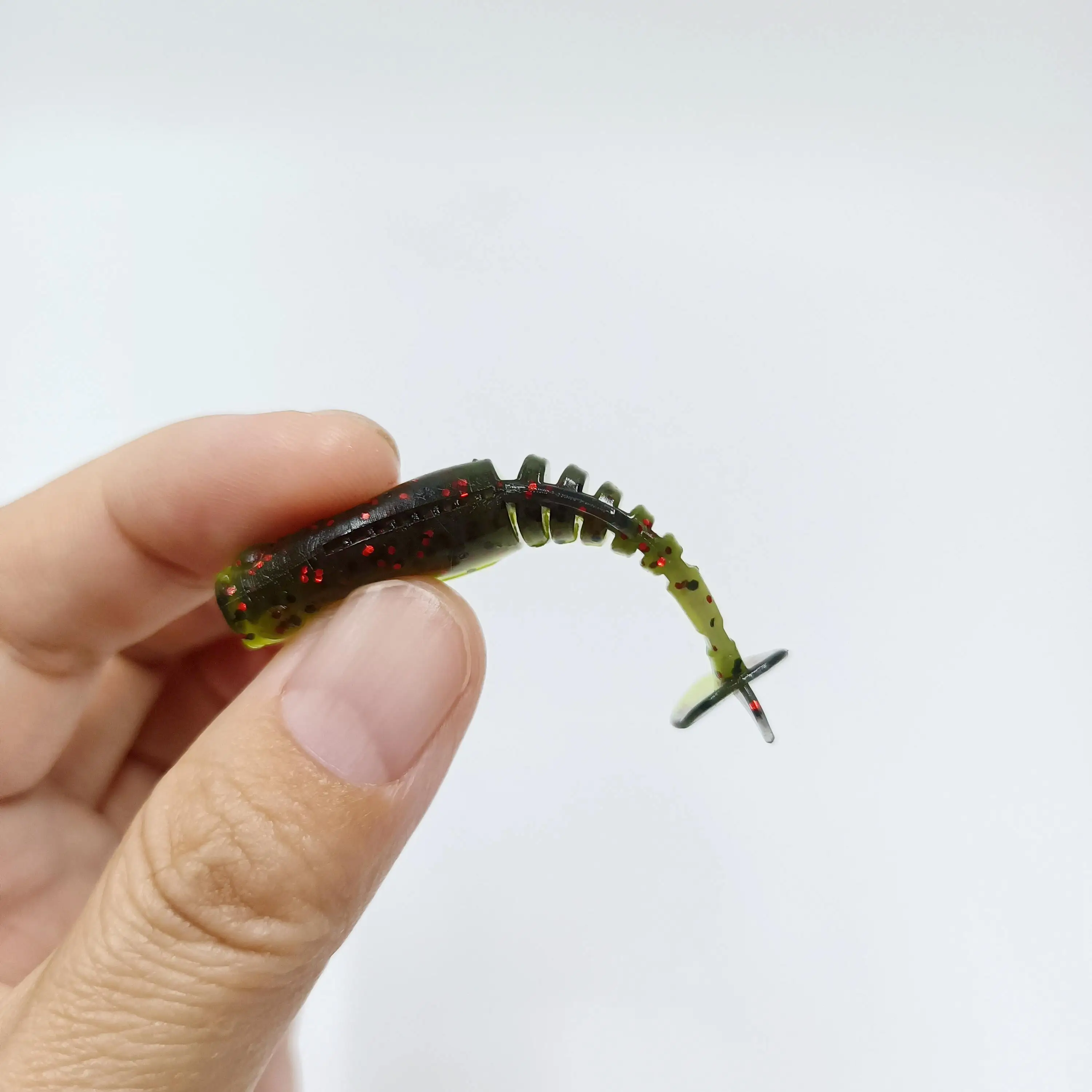 DUODUOYU 10 Uds TPE t-tail Señuelos de Pesca blandos 1,7g 55mm Mini gusano suave Swimbait Jigging señuelo cebos artificiales aparejos de pesca - imagen 4