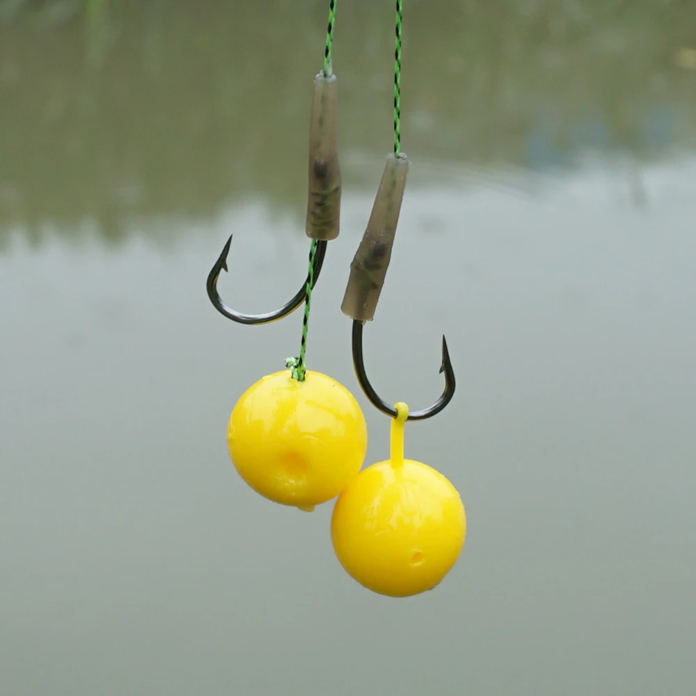Hirisi, 8 Uds., cebo de bola flotante, sabor a maíz, cuentas de flotador de pesca, cebo suave Artificial de silicona, flotadores de goma, cuentas de bolas MA102 - imagen 4