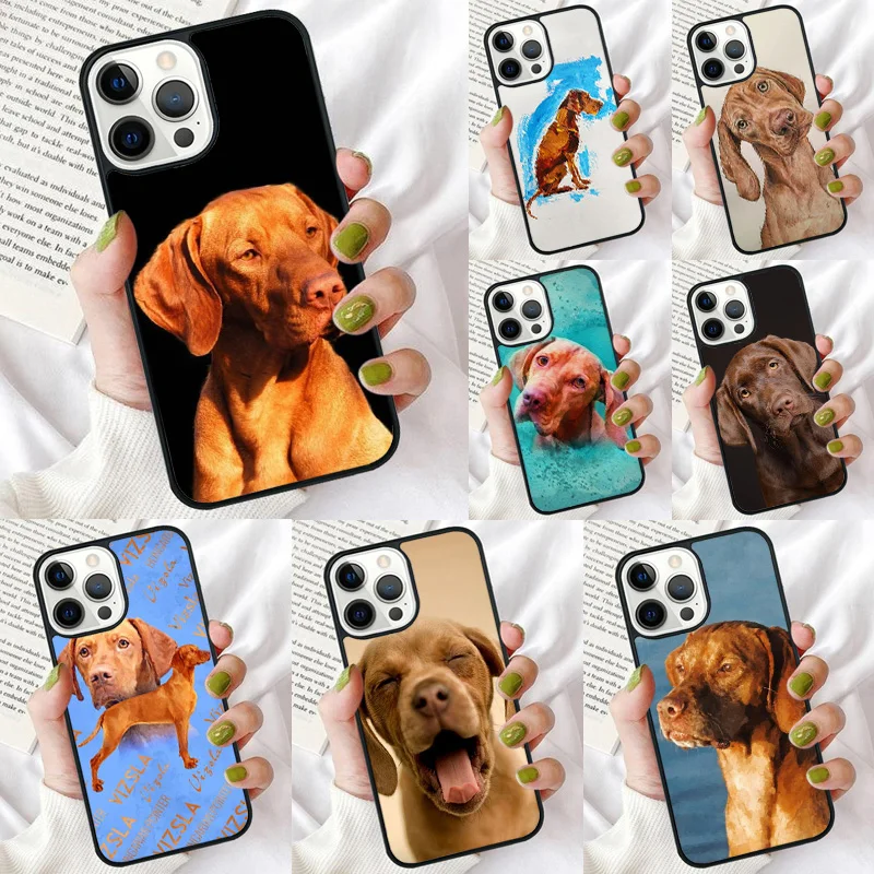 Vizsla Funda con Diseño de Perro para iPhone 16/15/14/13/12/X/XS/XR/11