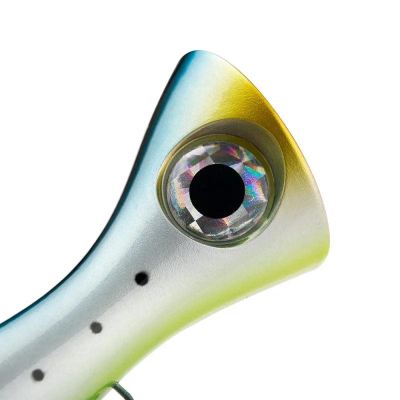 Testar-señuelo Popper flotante de 95mm y 31g, señuelo de pesca con superficie de ruido contra salpicaduras para peces depredadores, Lucio, trucha, anzuelos antioxidantes 3D - imagen 4