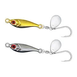 Jigbait de delfín pequeño en aleación zinc con lentejuelas giratorias