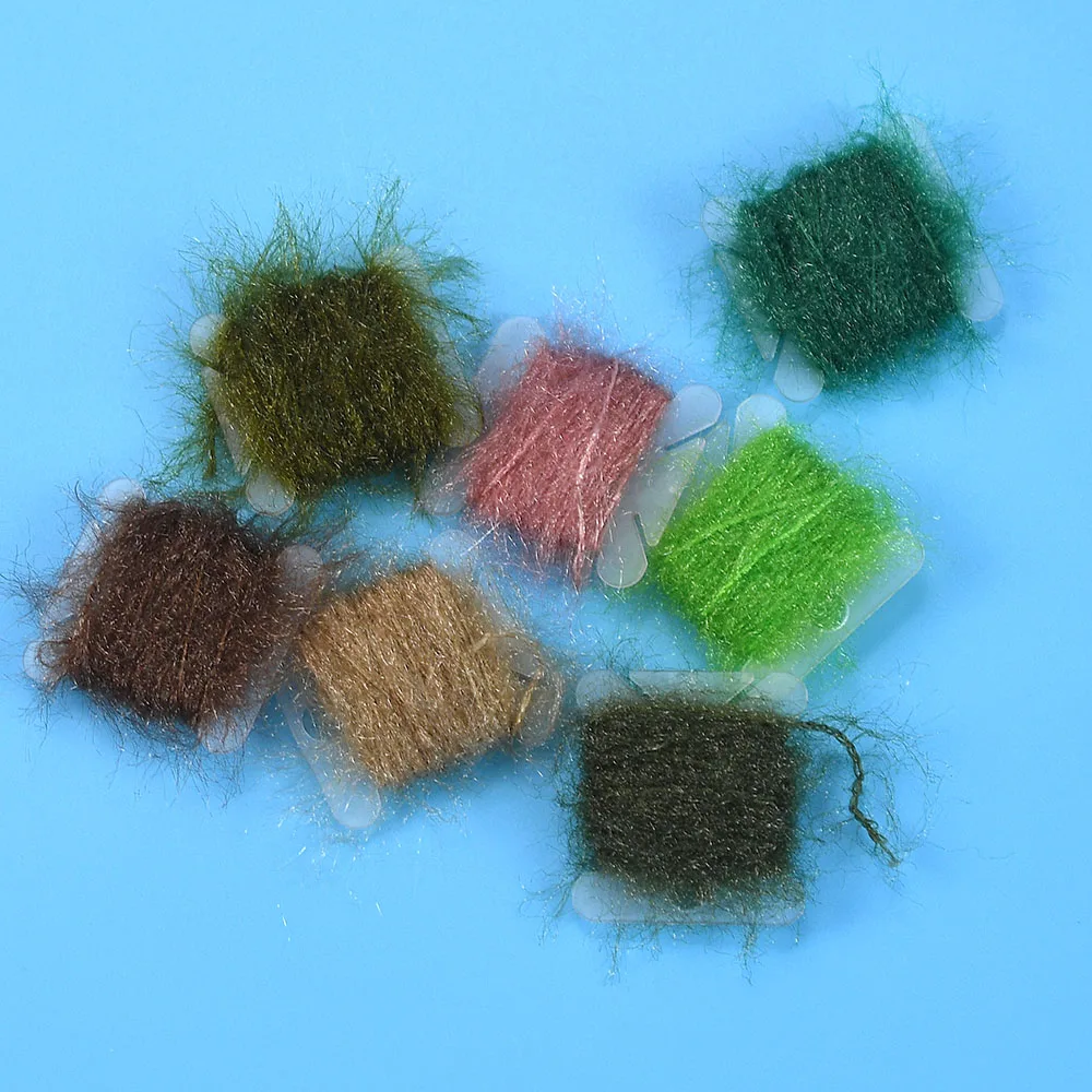 6m/card-2card doblado de hielo línea de hilo de hielo Flash Sparkle hilo de chenilla para Streamer ninfa insectos Scud cuerpo mosca atado materiales - imagen 5
