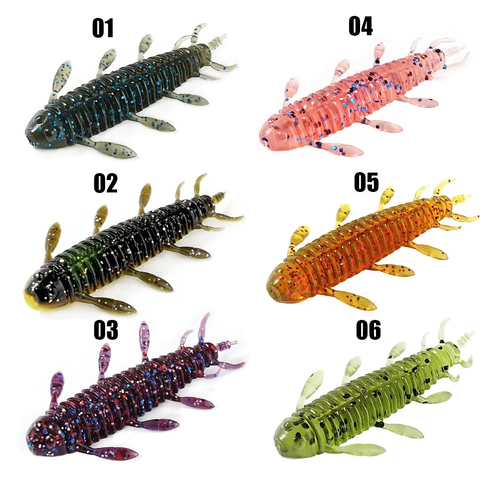 Cebo de palo de 10 piezas/8 piezas, 45mm, 55mm, fundición, señuelo de plástico blando pesado, gusano, cebo Artificial, sábalo de silicona para pesca de lubina - imagen 4
