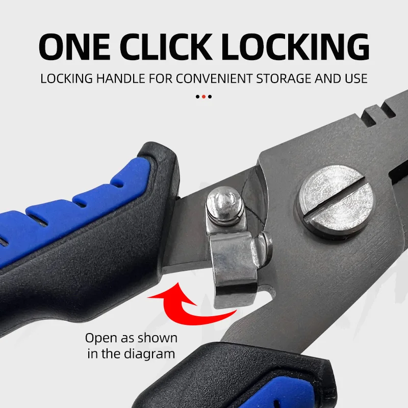 Alicates de pesca multifuncionales de 6,5 pulgadas, gancho de línea de pesca de corte, herramientas especiales de pesca de bucle abierto, alicates de señuelo de acero inoxidable - imagen 3