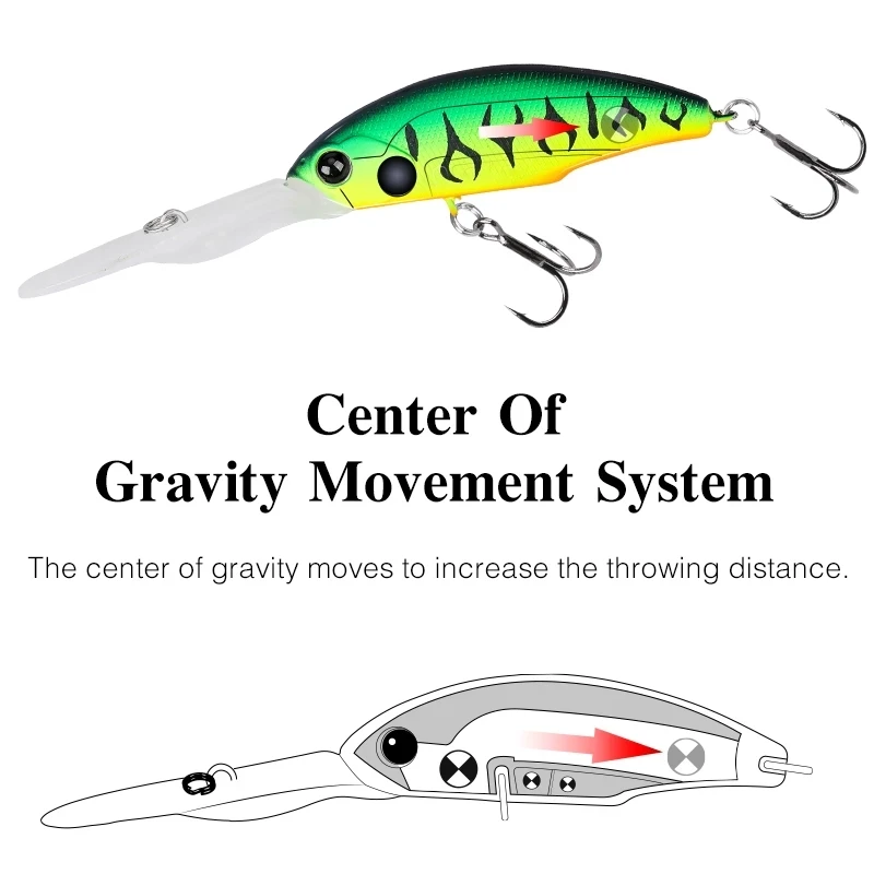 TSURINOYA-Cebo duro profesional para Lucio, cebo duro de 57mm y 8,3g para buceo, 2-4m, 57SP - imagen 5