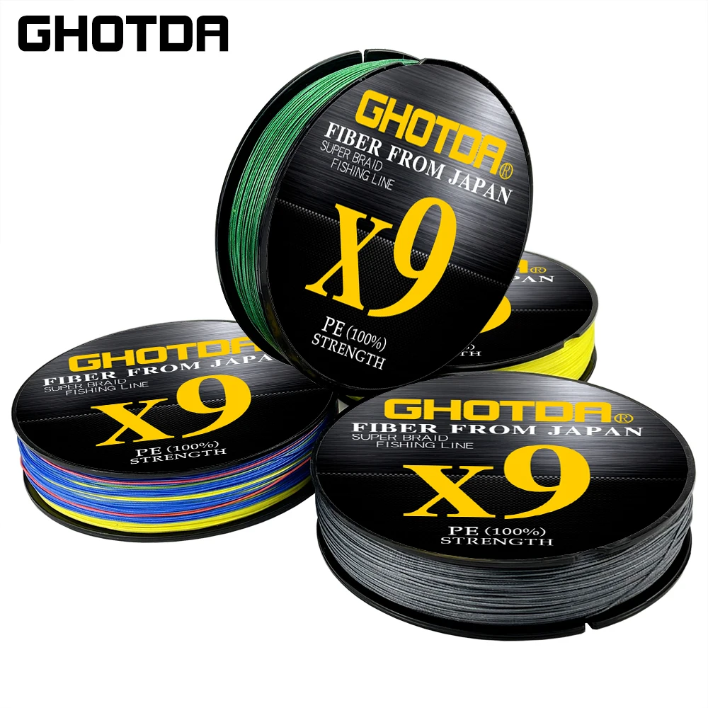 Ghotda-sedal de pesca de carpa, hilo trenzado japonés de PE, tela japonesa, 100-132LB, 13,2 M, 12x9x multifilamento - imagen 2