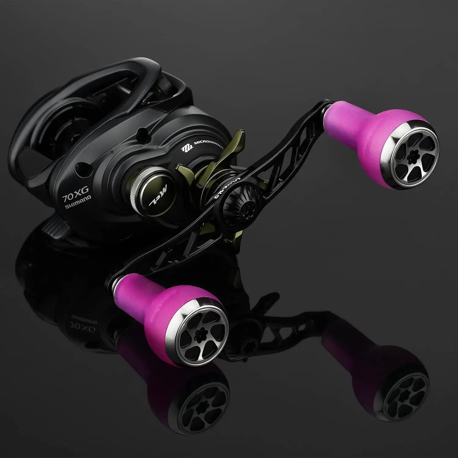 Mango de carrete Gomexus, perilla TPE que cambia de Color de 100mm para Shimano Bantam Metanium 13, pesca Daiwa Steez Abu Garcia Okuma Baitcaster - imagen 5