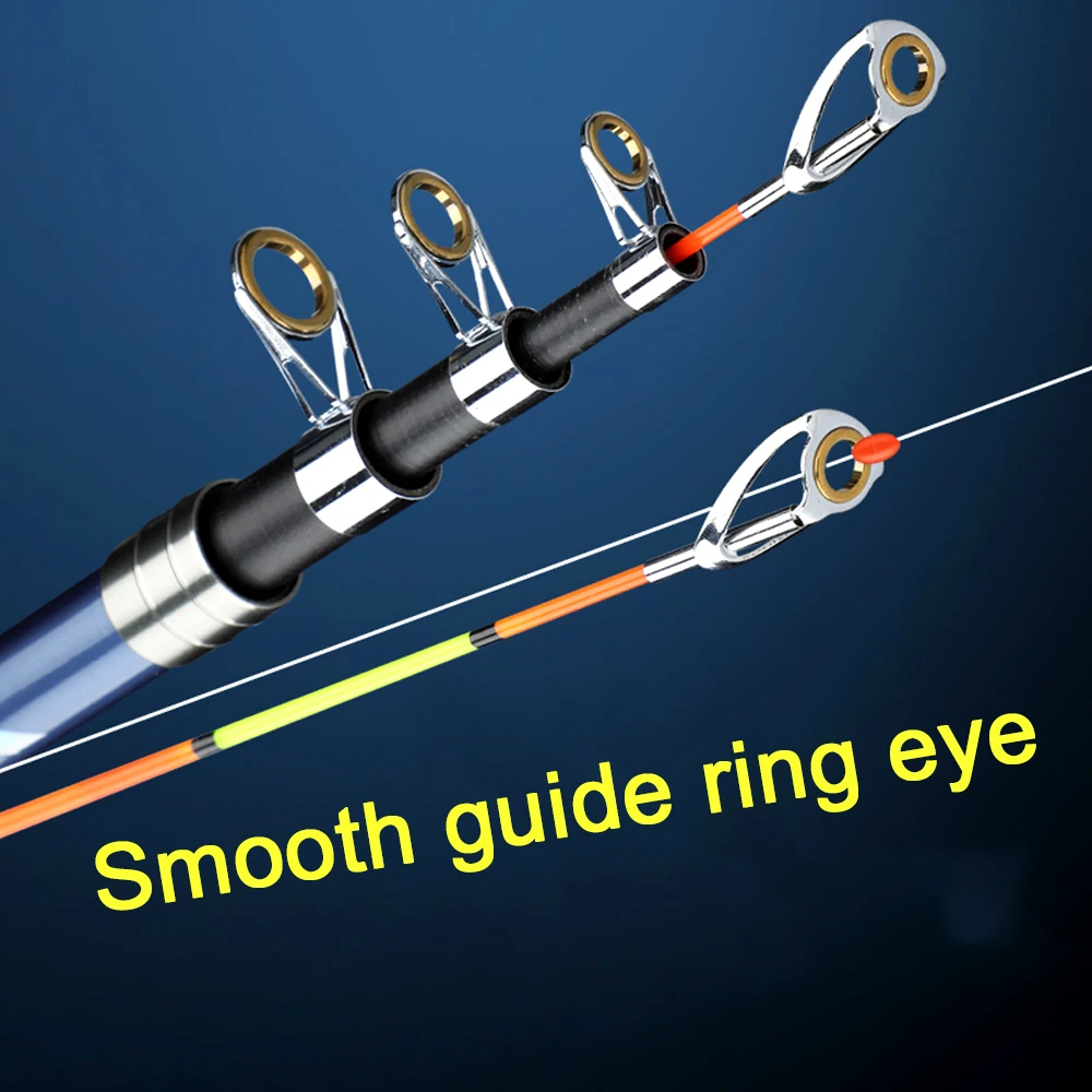 Cañas de pescar telescópicas para Surf, 2,1/2,4/2,7/3,0/3,6 m, potencia giratoria de carbono, lanzamiento de Surfcasting, caña de pescar de fundición larga costera - imagen 3