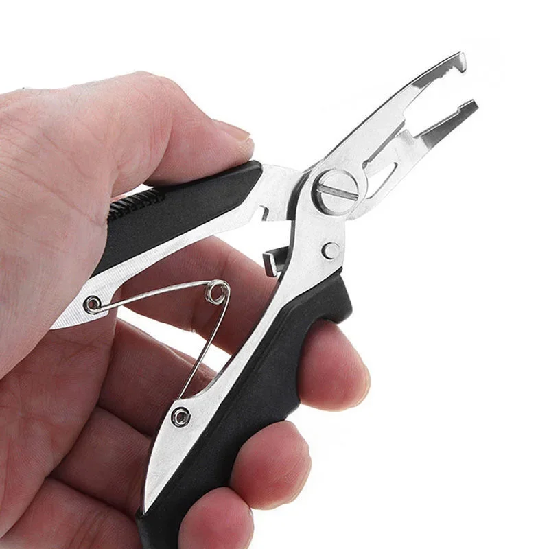 Alicates de pesca, tijera para sedal de pesca, cortador de señuelo, removedor de anzuelos, alicates de acero inoxidable, accesorios, 1 ud. - imagen 2