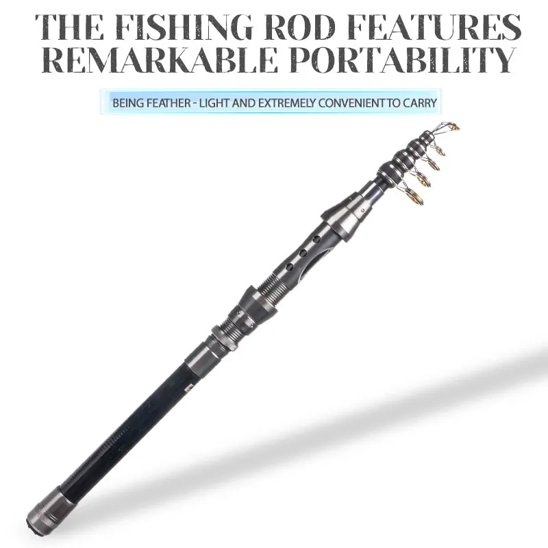 DEUKIO-combinación de caña de pescar y carrete, caña de pescar telescópica, carrete giratorio, arrastre máximo de 8Kg para pesca en la playa, agua dulce y salada - imagen 3