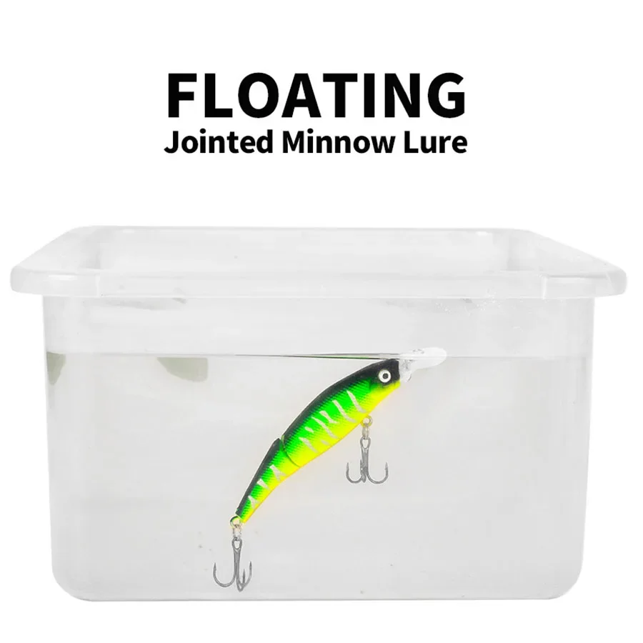 Señuelos de pesca Crankbait de varias secciones, cebos duros articulados para pececillos, Wobblers artificiales para Lucio, Trolling, aparejos de pesca, 1 Uds. - imagen 2