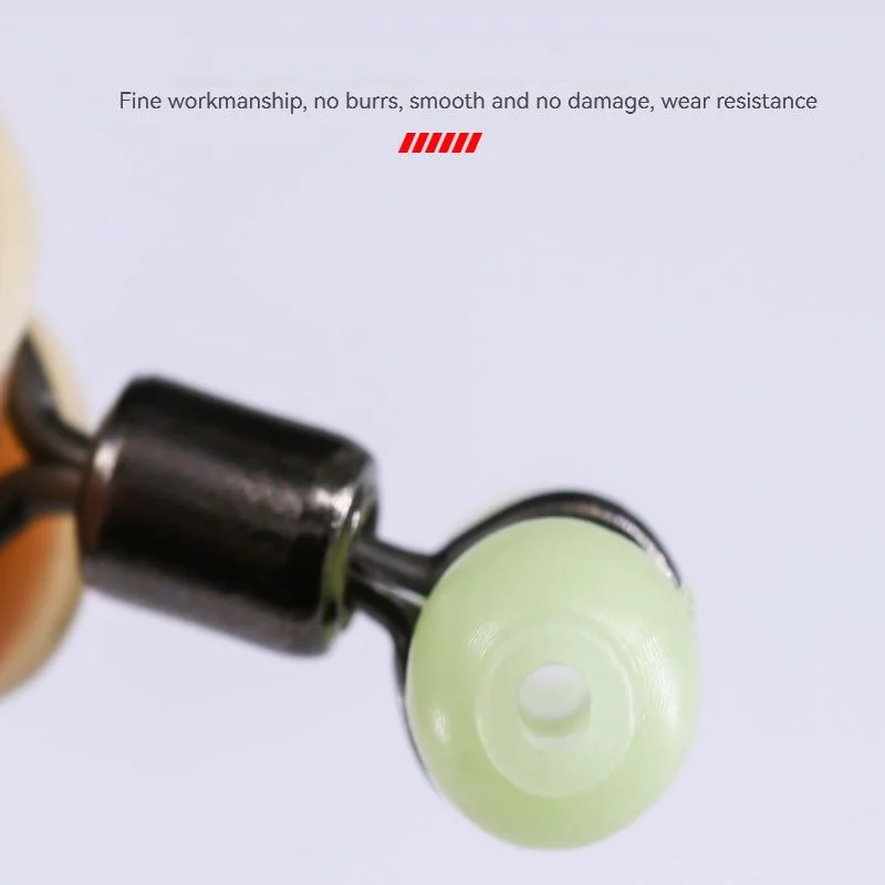 PRO BEROS 10 Uds. Giratorios de pesca de 3 vías gancho giratorio luminoso brillante conector de pesca de acero inoxidable anzuelos de carpa - imagen 4