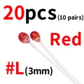 20pcs 3mm red