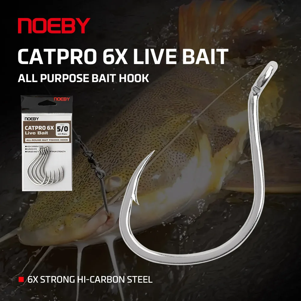 Noeby CATPRO 6X anzuelo de cebo vivo fuerte agua dulce y salada - imagen 5