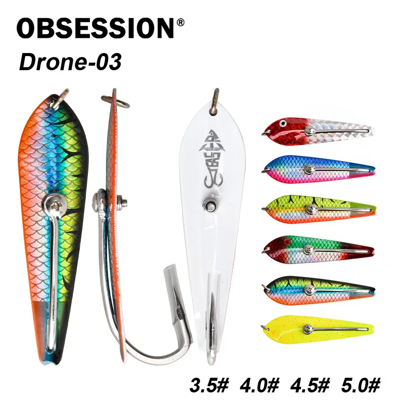 Cuchara metálica OBSESSION Drone-03 – Brillo UV para atún y macarela