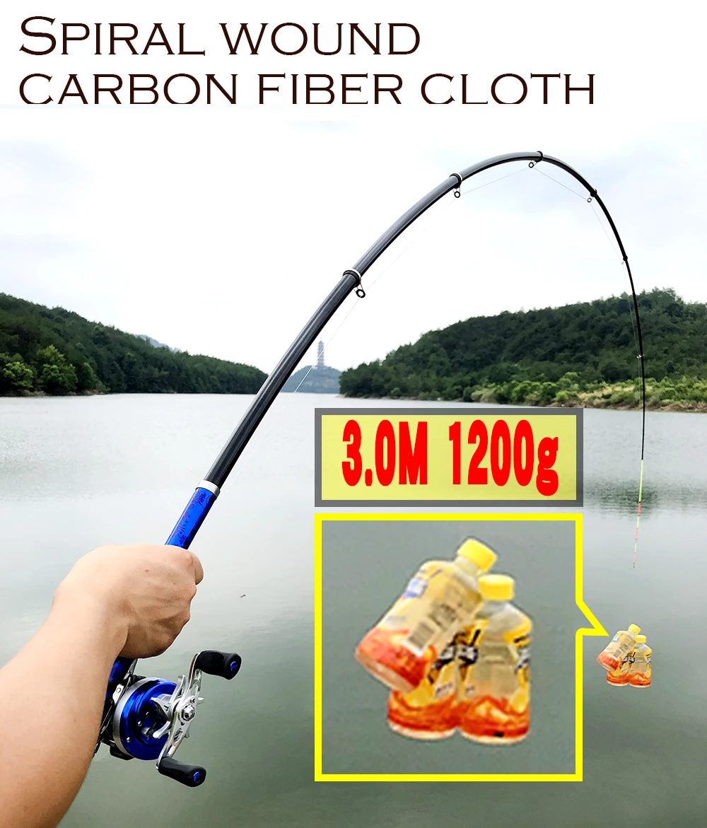 Porta de fibra de carbono de herida espiral para cañas de pesca