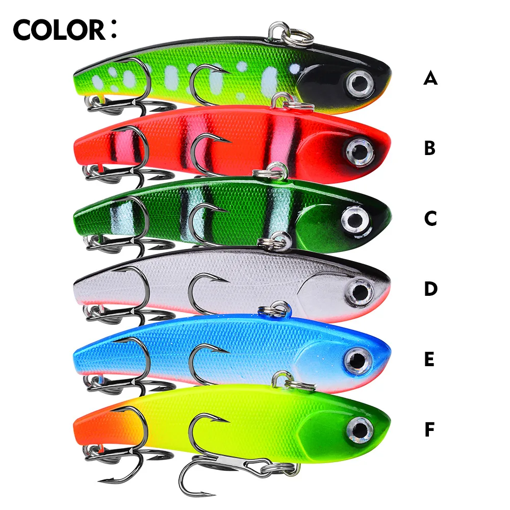 Señuelo de Pesca VIB 6cm-11g cebo duro hundido Shore Trolling Wobbler VibratonSwimbait ruidoso Jerkbait Bass Pesca Lsca - imagen 4