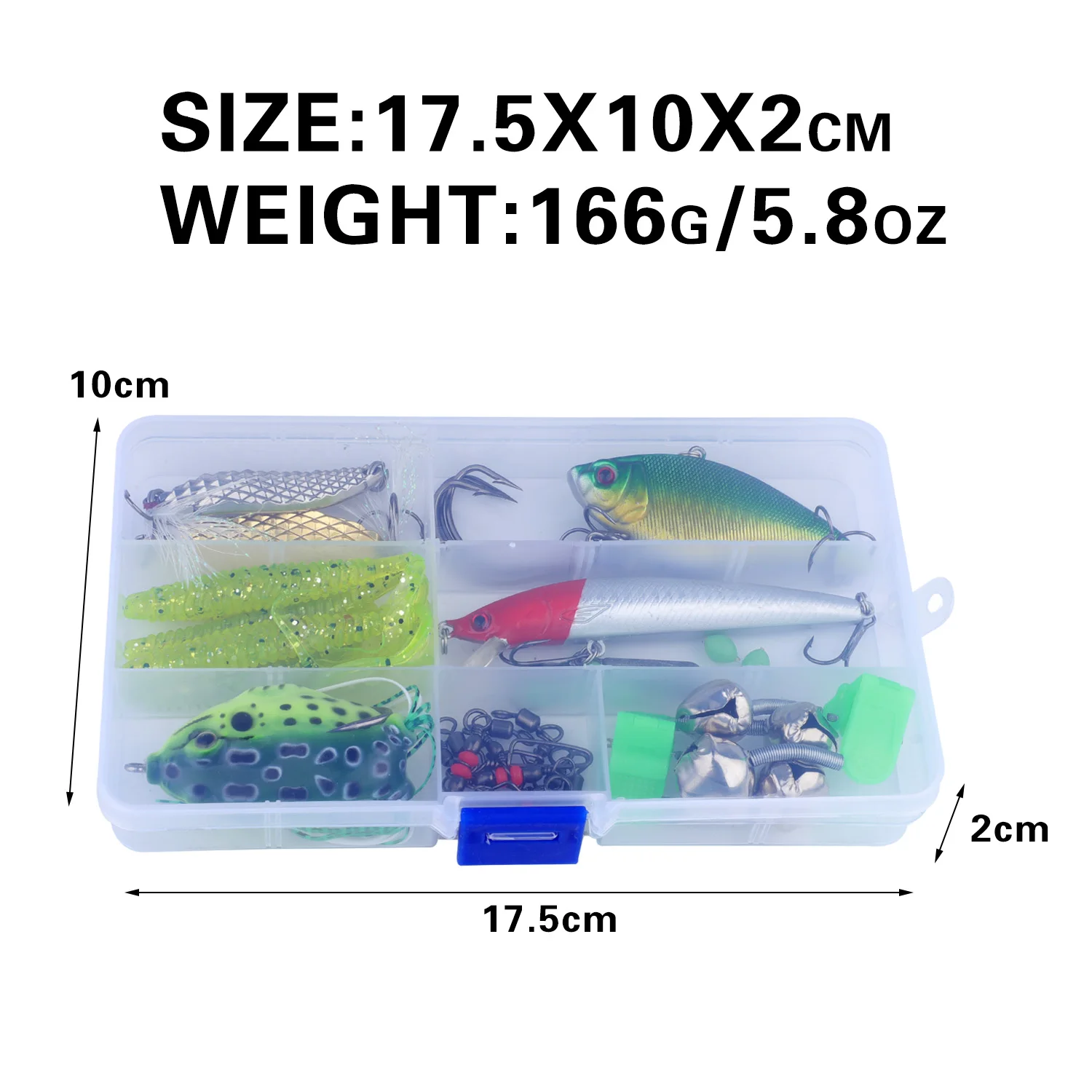 Kit de aparejos Sougayilang con anzuelos, plomos y giratorios