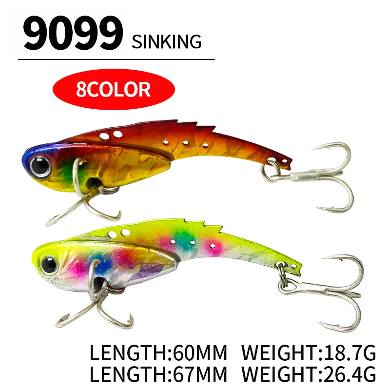 VIB submerged long throw lure for lure fishing, 60MM/67MM, Trembling swim tip 18.7G/26.4GB, VIB false bait fishing lure - imagen 3