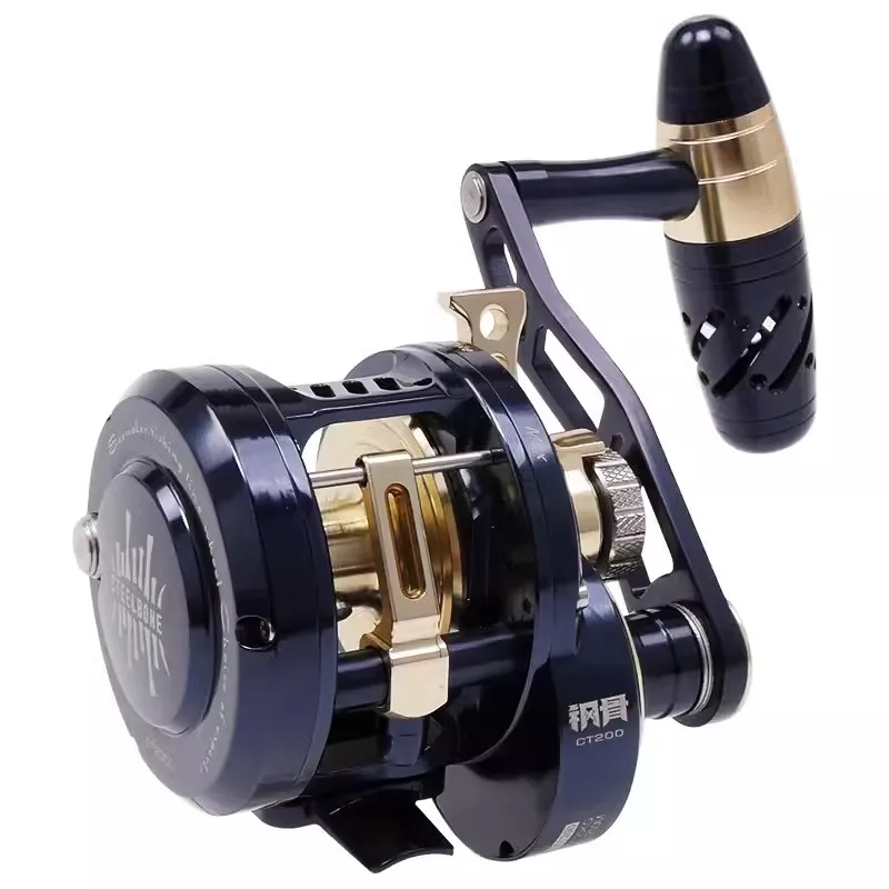Carrete de fundición de cebo CT200, cuerpo completamente de metal, 12 + 2BB, relación de engranaje 6,3: 1, potencia de arrastre 25KG, barco oceánico, nuevo - imagen 3