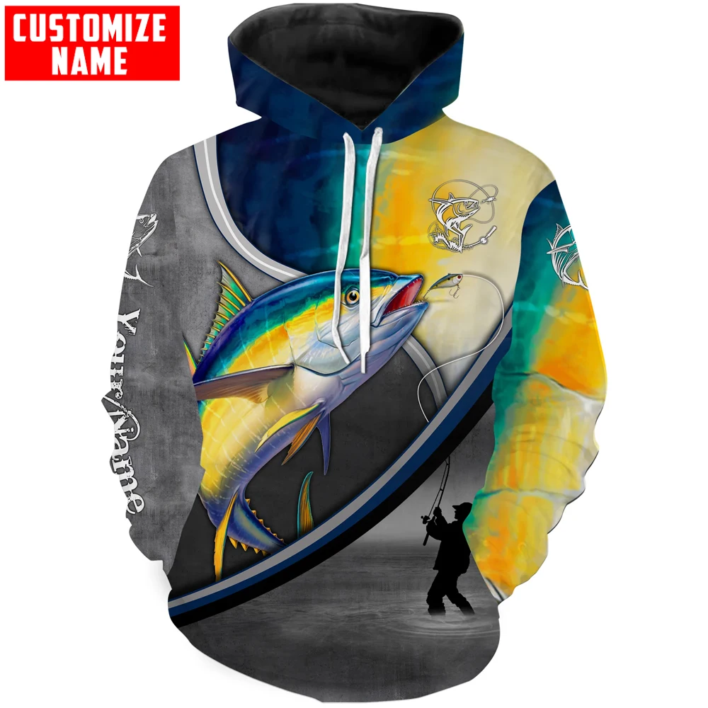 Sudadera con capucha pesca de atún 3D unisex - imagen 3