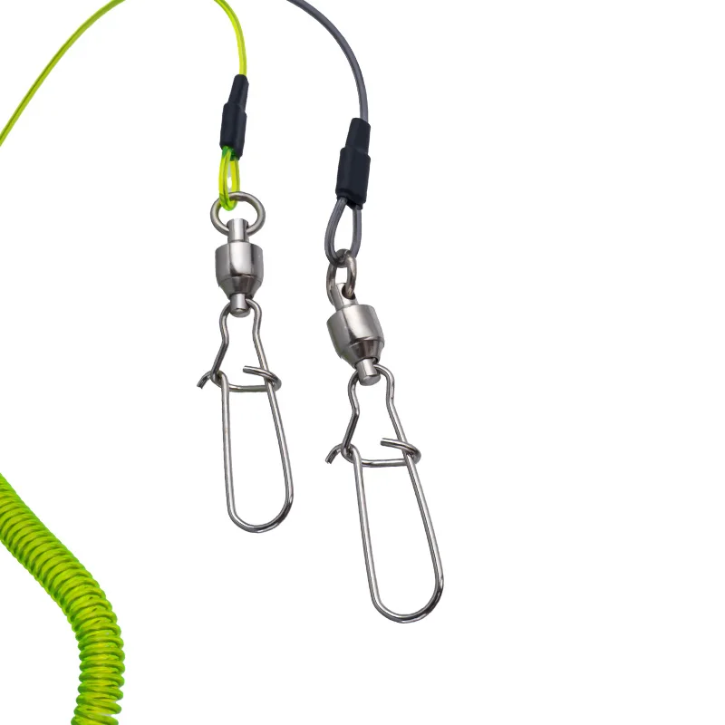 Herramientas de pesca, cañas, cordón elástico, cuerda de resorte de alambre antipérdida con hebilla de Metal, cuerda de retención, 1 ud. - imagen 3