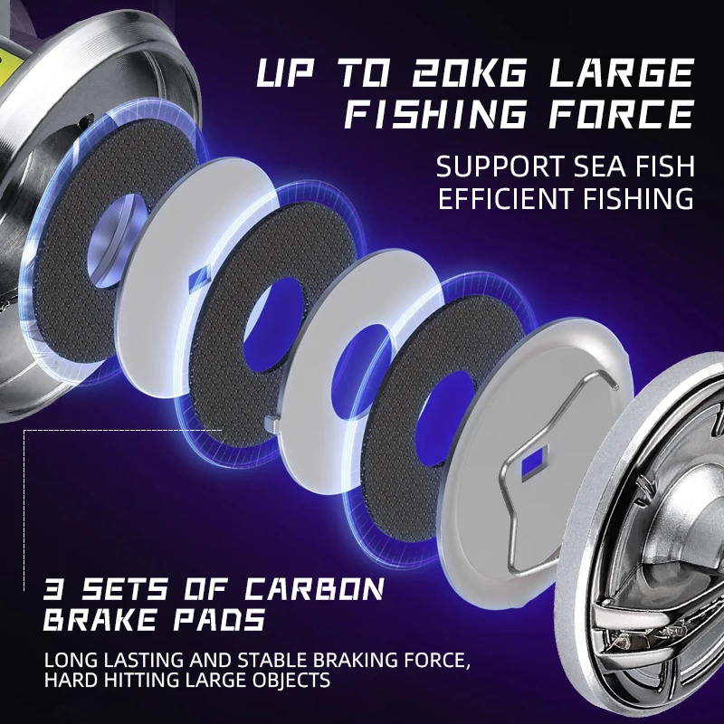 BEARKING Carrete Spinning Agua Salada Resistente e Impermeable - imagen 4