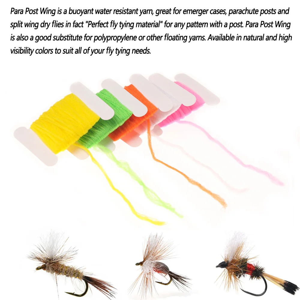 Bimoo-cajas de alta visibilidad Para poste de ala flotante, postes de paracaídas, Material sintético de atado de moscas secas, 2 piezas = 10m - imagen 5