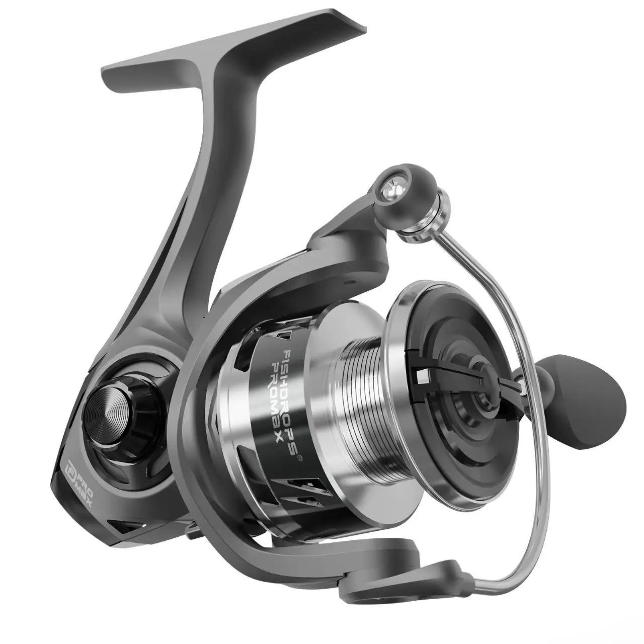 Carrete giratorio Rhino, arrastre de hasta 22 libras y carrete de pesca BB 7 + 1, carrete de aluminio CNC y pesca giratoria ultraligera