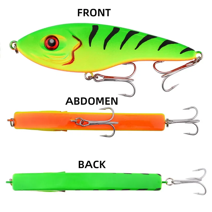 1 Uds. Señuelo de Pesca con sonido fuerte, cebos tipo lápiz, Lucio, hundimiento lento, Artificial, 53,5g-14,5 cm, Wobblers, Pesca, Leurre, perca - imagen 3