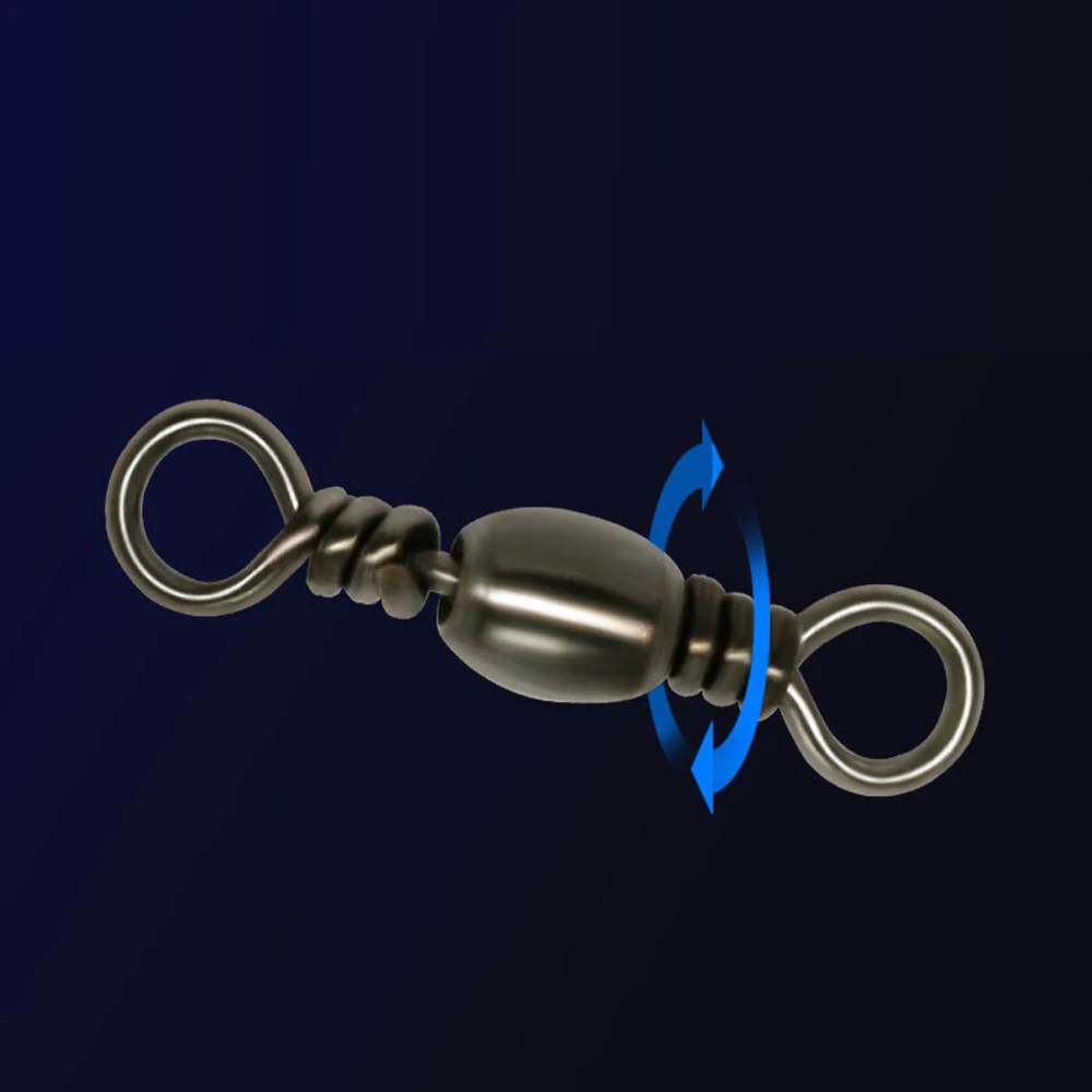 DNDYUJU 50 o 100 Uds. Rodamiento de barril de pesca de acero al carbono anillo giratorio sólido anzuelo señuelos conector accesorios de pesca - imagen 3