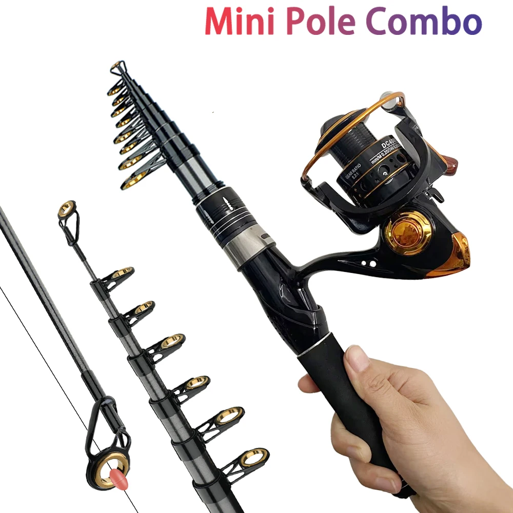 Carrete de caña de pescar giratorio de 1,5-2,4 m, Combo de viaje, caña de mar de carbono, relación de engranaje 5,2: 1, 1000/2000/3000/4000, carrete de Metal, rueda para lubina y carpa