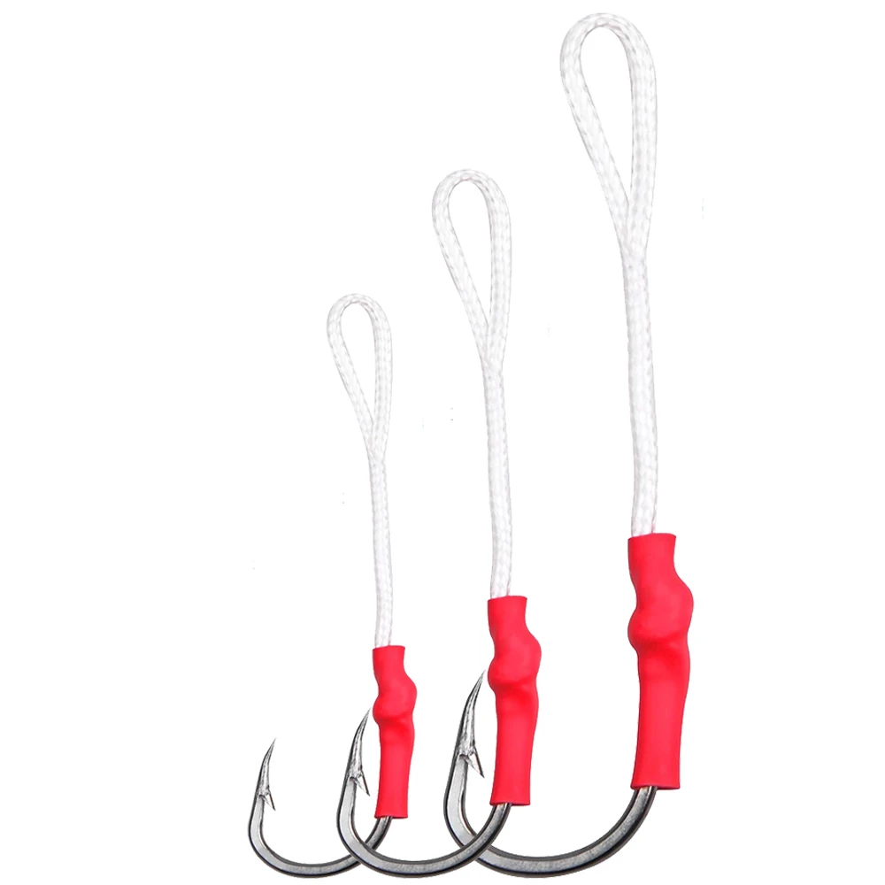 5Pcs 1/0-10/0 Slow jig assist fishing hooks Big game Assist Jig hooks slow jigging lure for Bass Tuna Cod Saltwater fishing hook
