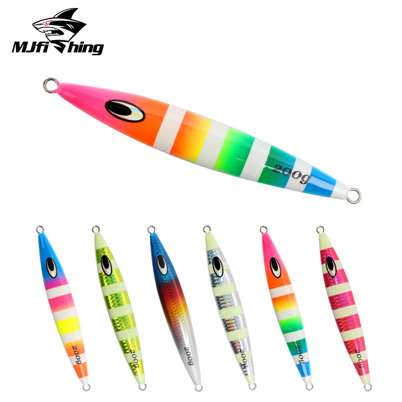 100g 200g 150g 120g Jig cebo luz nocturna velocidad hundimiento plomo cebo para peces pesca en el mar barco pesca caballa atún - imagen 5