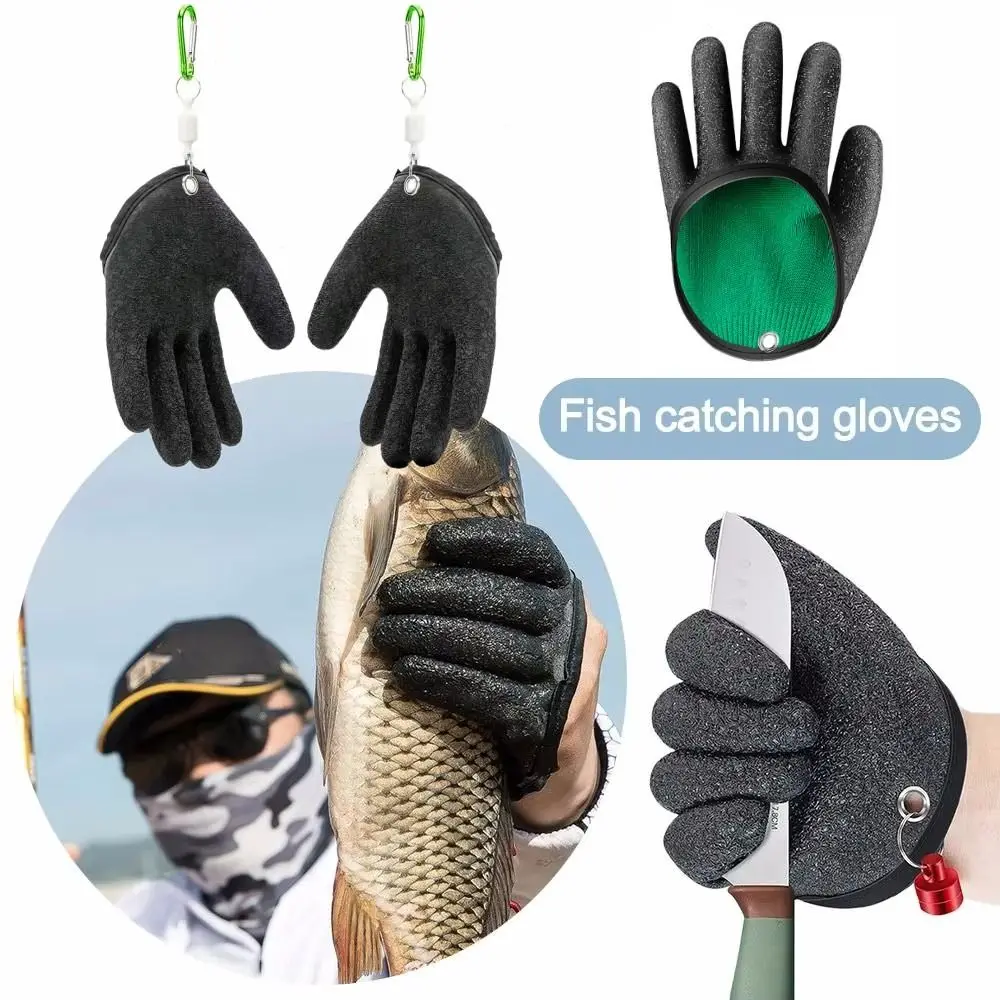 Guantes de pesca multifuncionales, antideslizantes, con dedos completos, para pescar, antipuñaladas, resistentes al desgaste, protegen la mano, 1 Uds. - imagen 4