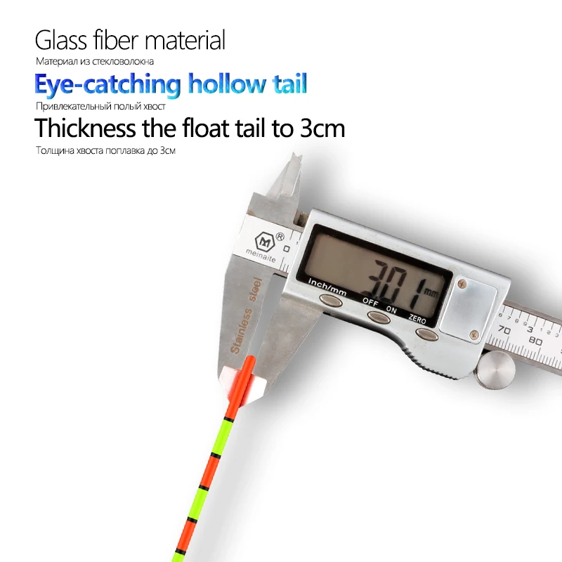3 uds flotadores de pesca + 1 ganchos de bolsa + 1 asiento de boya cola hueca Nano boya llamativa herramientas flotantes de agua dulce accesorios de aparejos - imagen 4